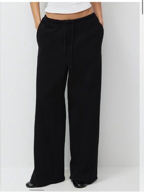 Aritzia Black Wide-Leg Drawstring Women’s Pants